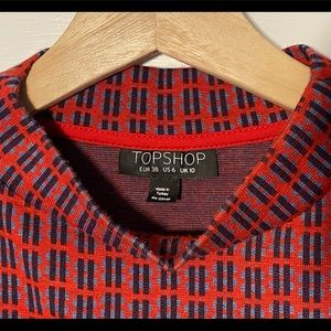 TOPSHOP mod midi dress - W sz 6
